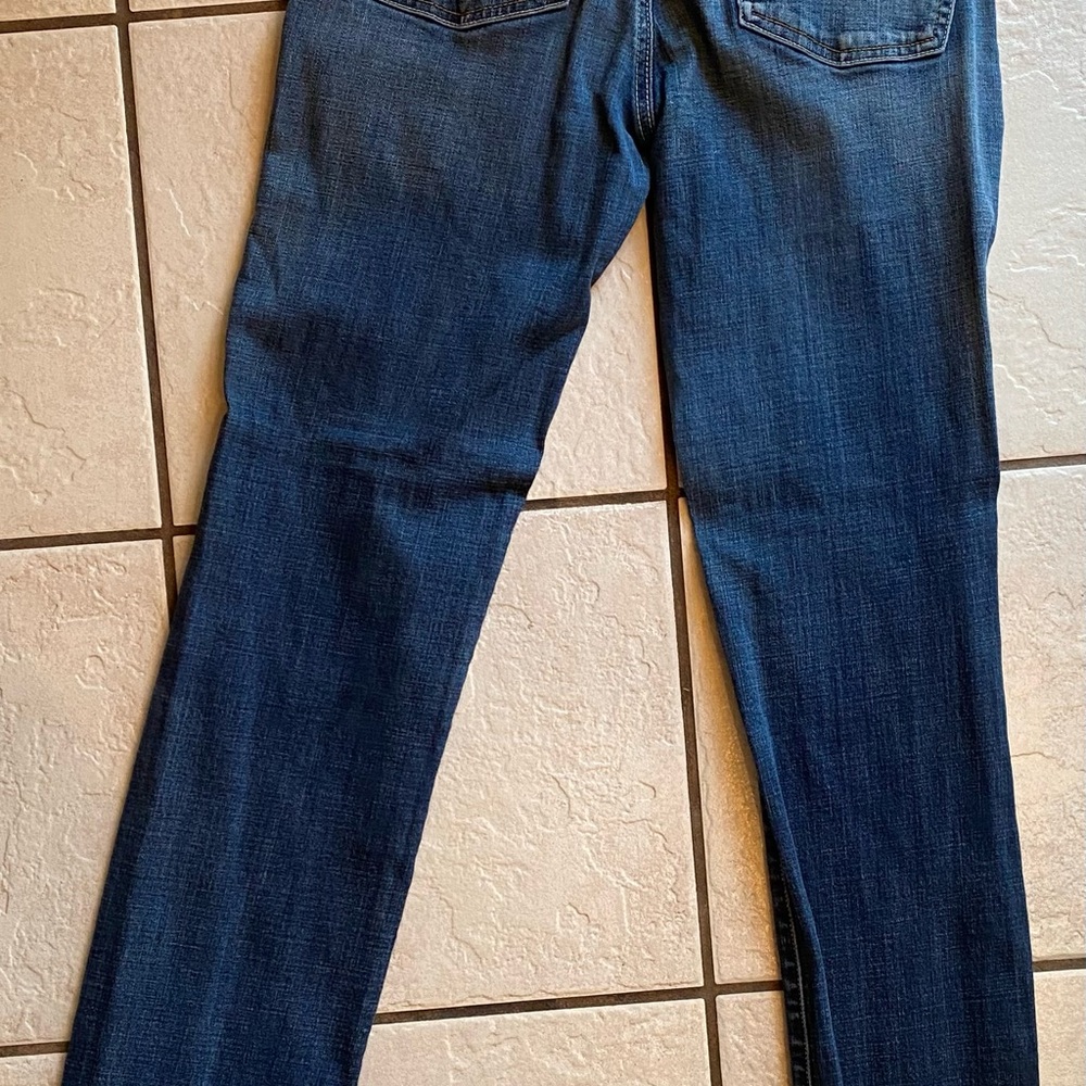 American Eagle Outfitters Women Denim Jeans Super Stretch Straight Leg Sz 4 Long - Picture 2 of 5